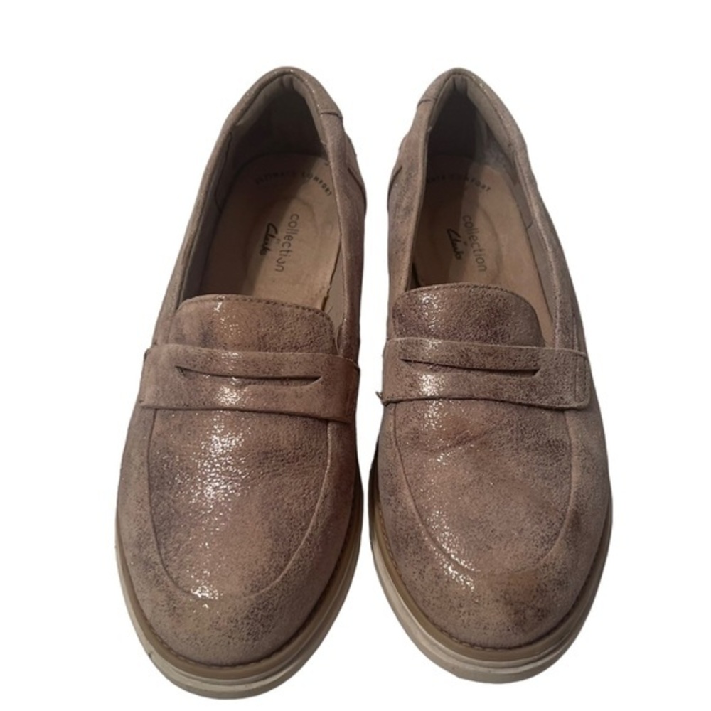 Clark’s Collection Women’s Shoes Soft Sparkling Pewter Size 7 M